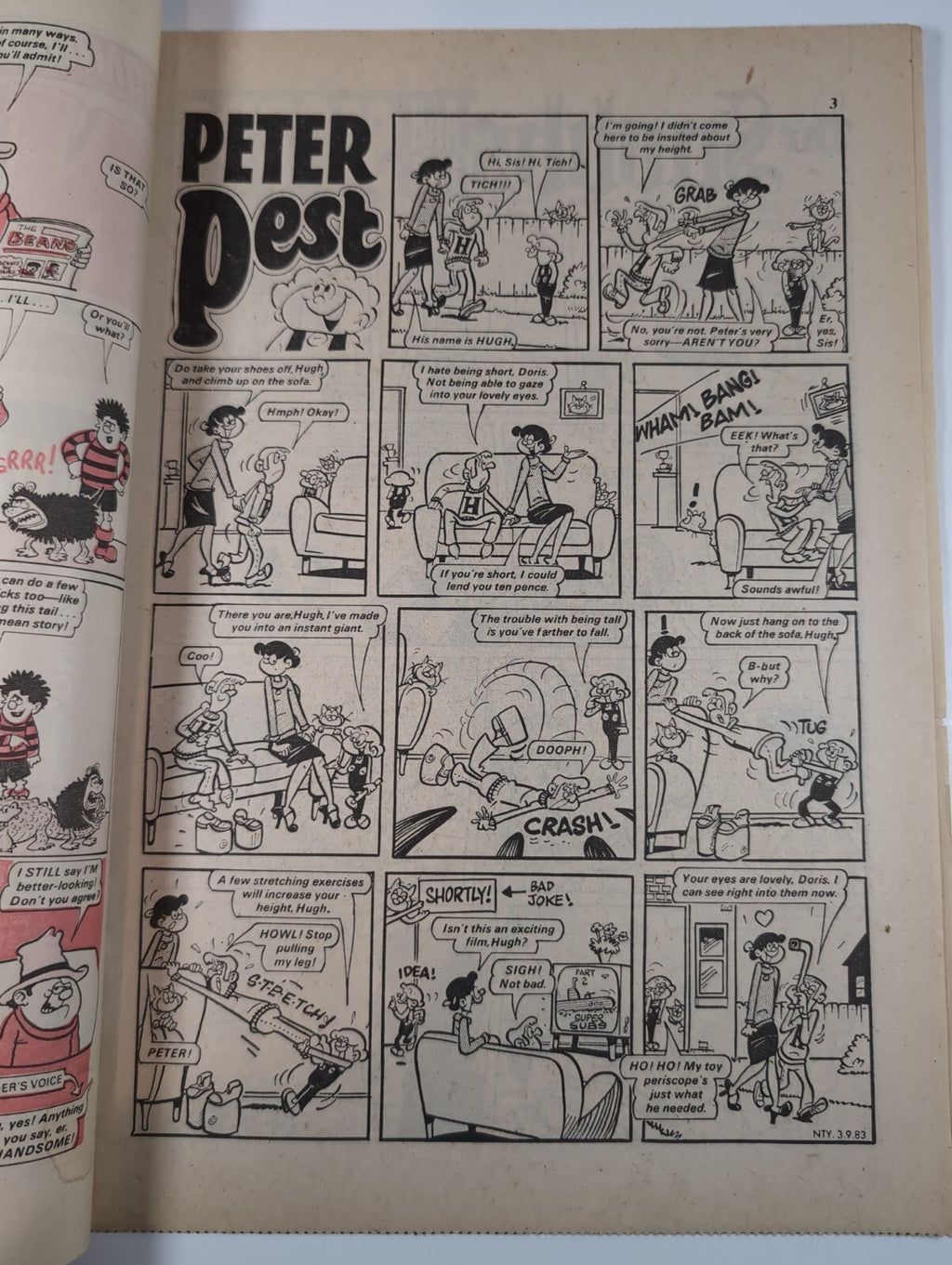 Nutty Comic Featuring Bananaman Issue No. 186 Sept 3rd 1983 Vintage Retro Comic