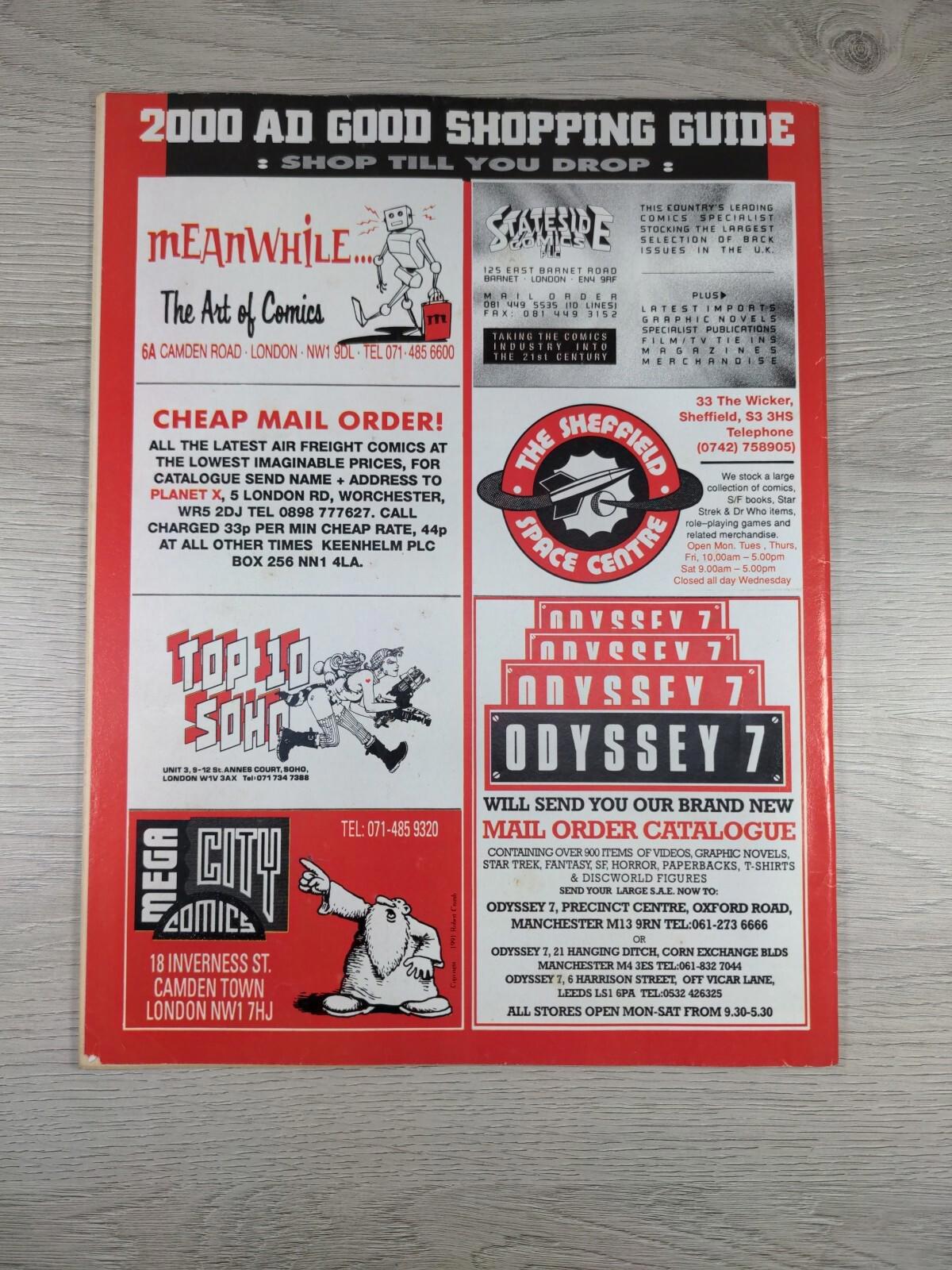 2000AD Featuring Judge Dredd Prog 745 August 1991 Vintage Comic