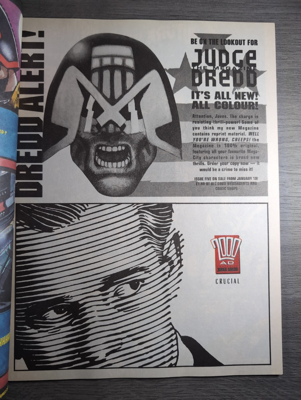 2000AD Prog 714 Featuring Judge Dredd Comic 19th Jan 1991 Vintage Retro Comic