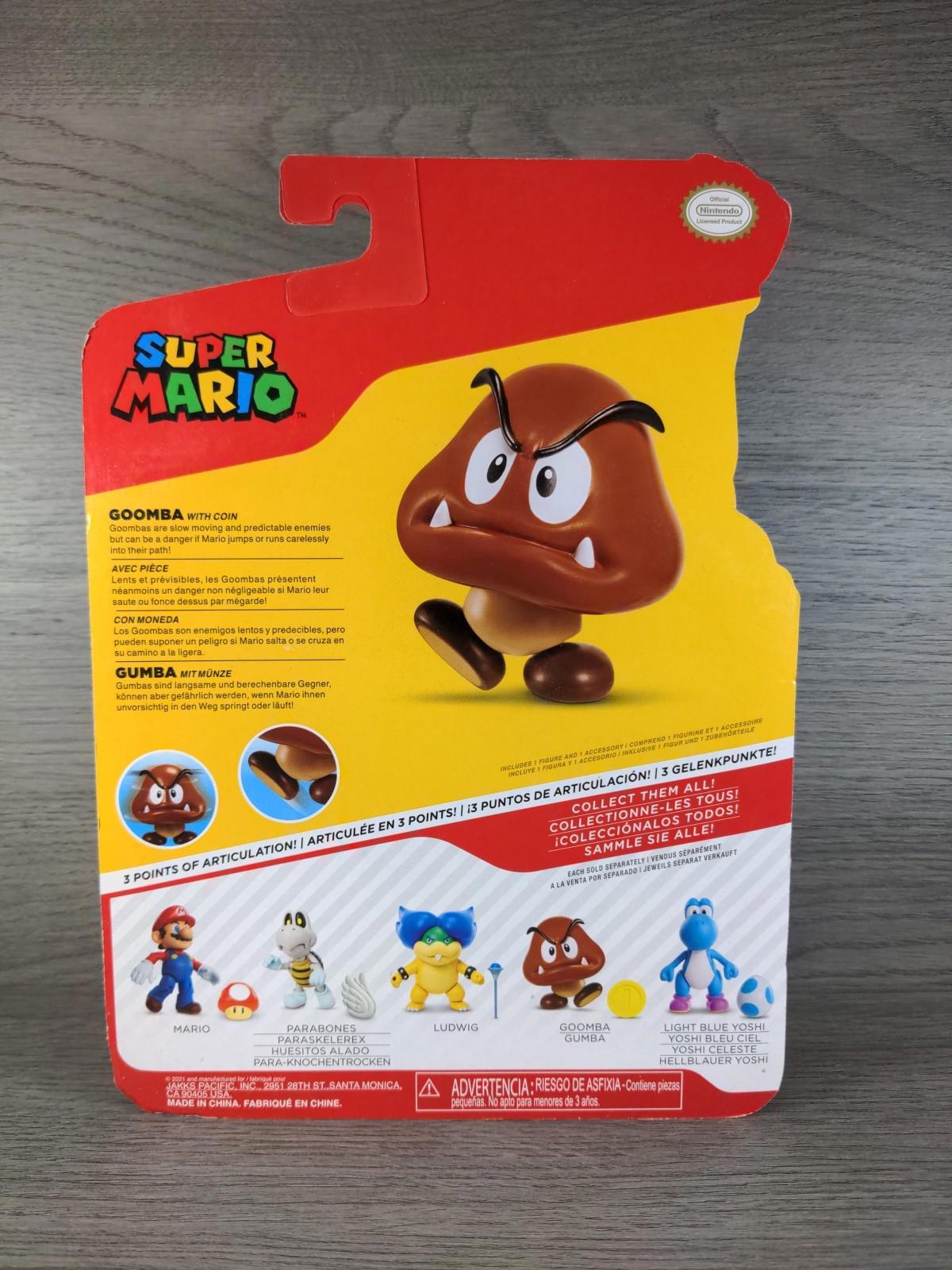 Super Mario Goomba Action Figure Jakks Pacific Factory Sealed Pack - Retrorama UK