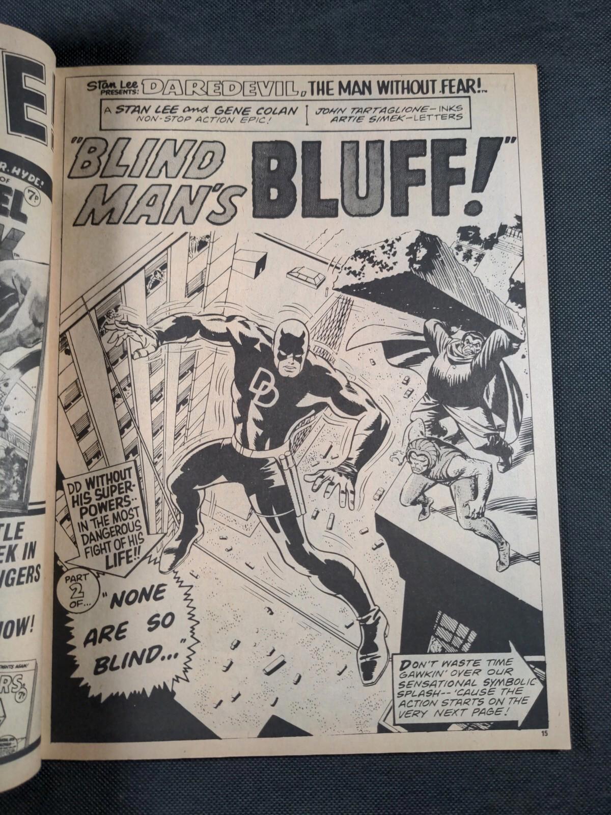 Mighty World of Marvel: Issue No 126 March 1975 Vintage Marvel UK Comic