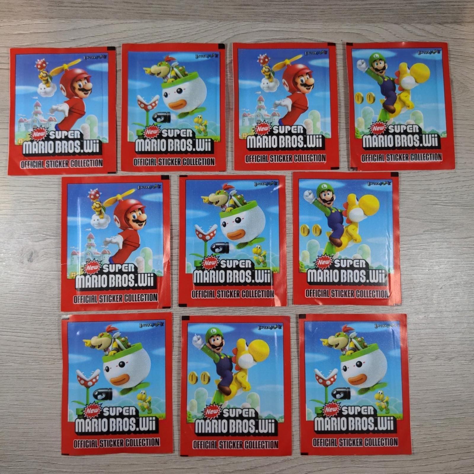 Super Mario Bros Wii Official Sticker Collection 2011 Factory Sealed Packs x 10