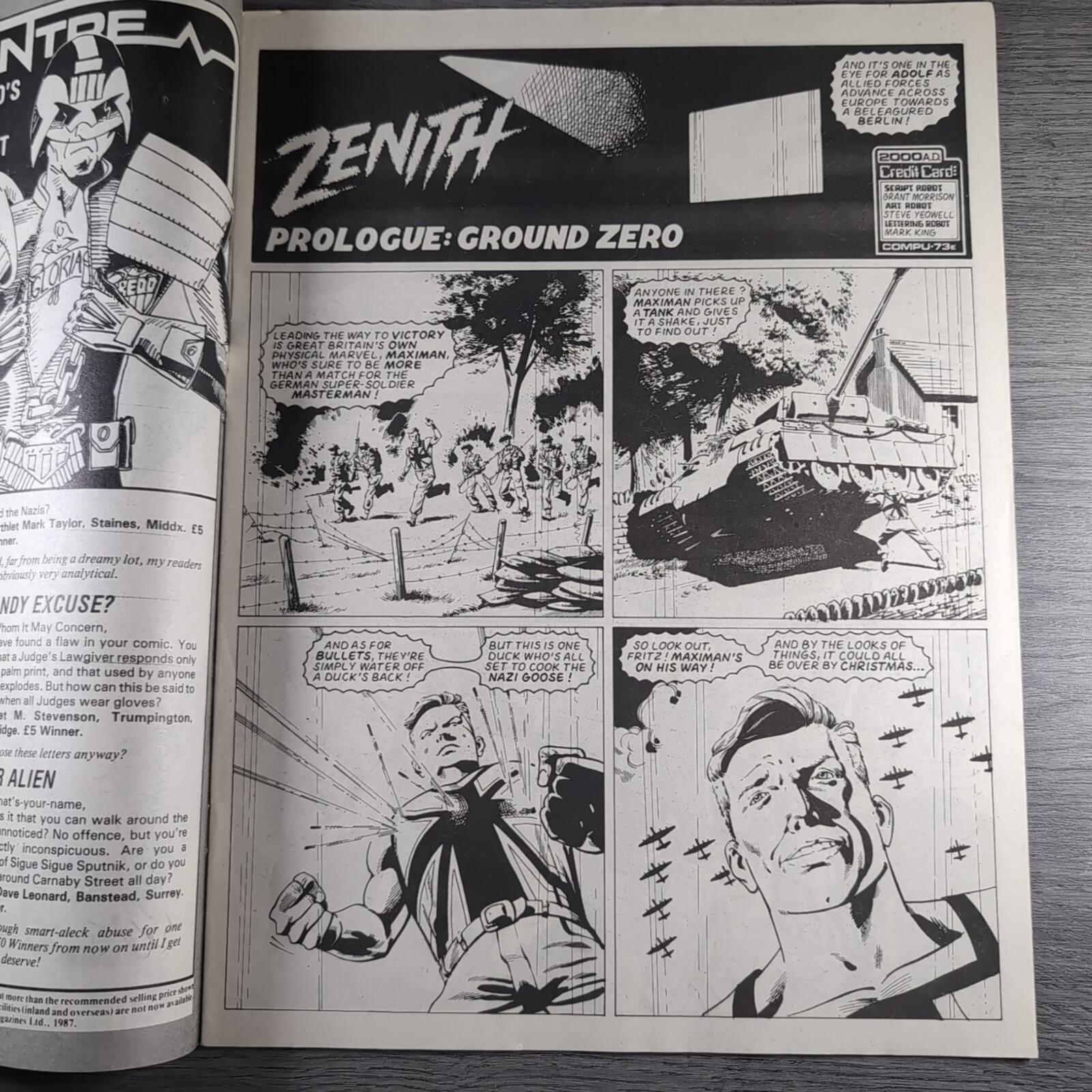 2000AD Prog No 535 Featuring Judge Dredd 15th August 1987 Vintage Comic