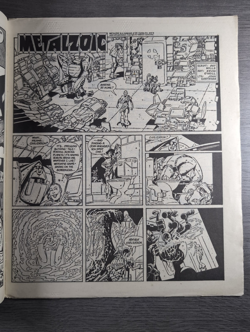 2000AD Prog 487 Featuring Judge Dread Comic Date 13th Sept 1986 Retro Comic