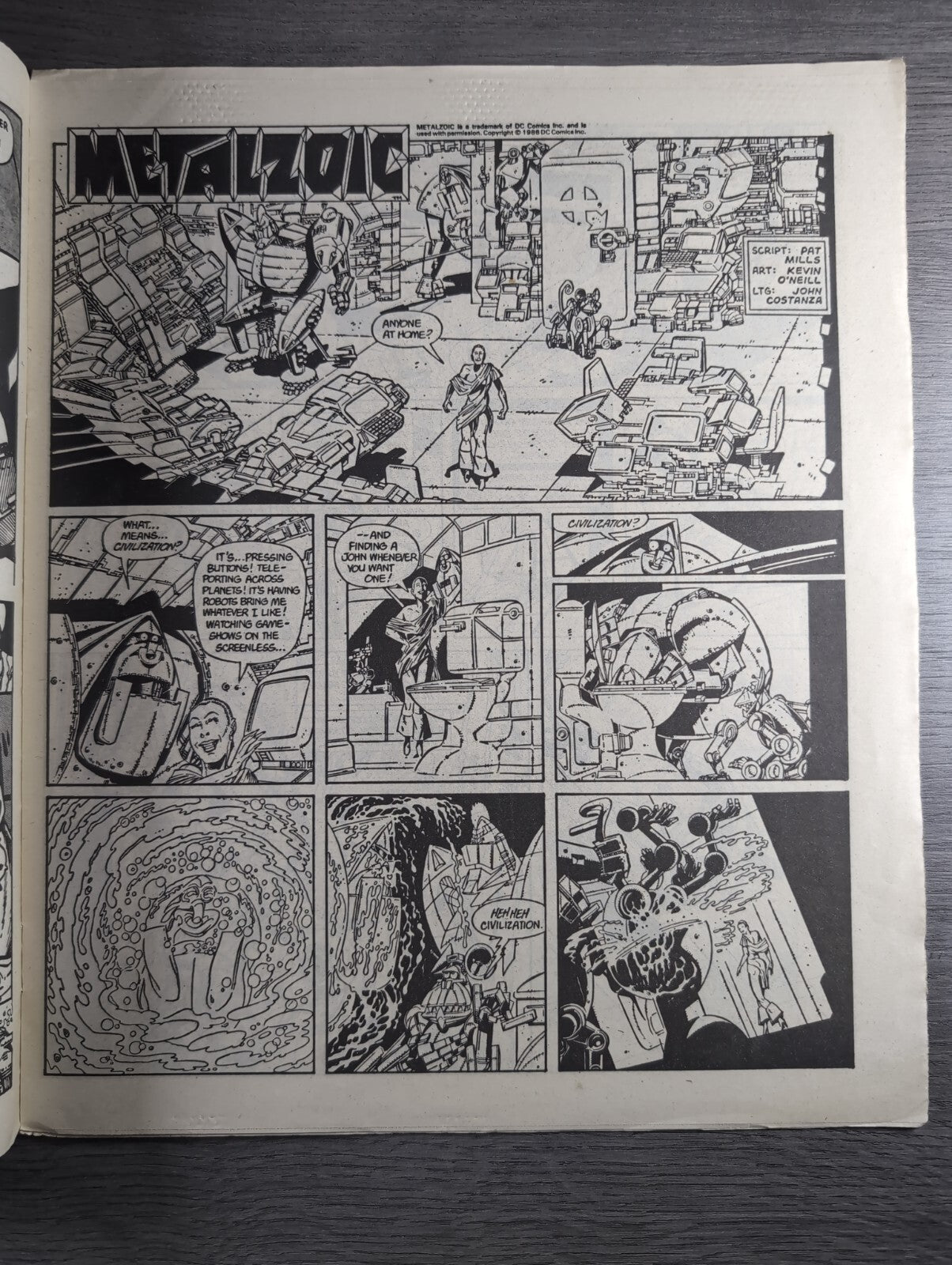 2000AD Prog 487 Featuring Judge Dread Comic Date 13th Sept 1986 Retro Comic