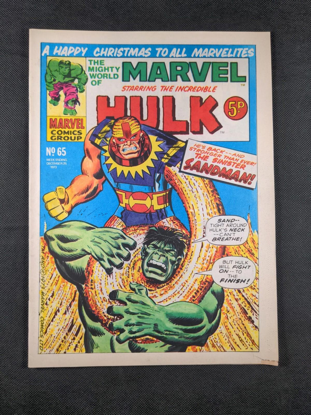 Mighty World of Marvel Issue No 65 December 1973 Vintage Marvel UK Comic - Retrorama UK