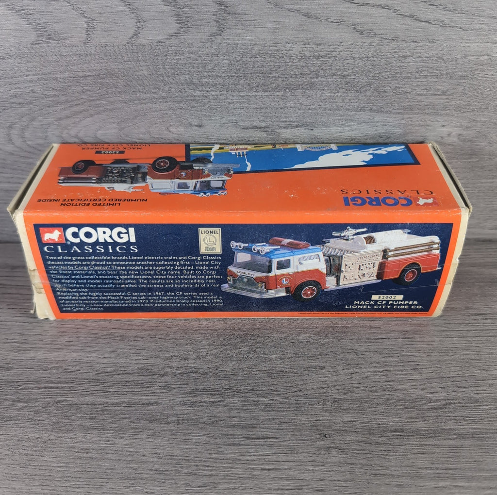 Corgi Classics 52002 Mack CF Pumper Lionel City Fire Co Die-Cast Model
