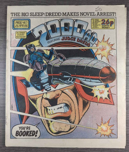 2000AD Prog 467 Featuring Judge Dread Comic 26th April 1986 Vintage Retro Comic