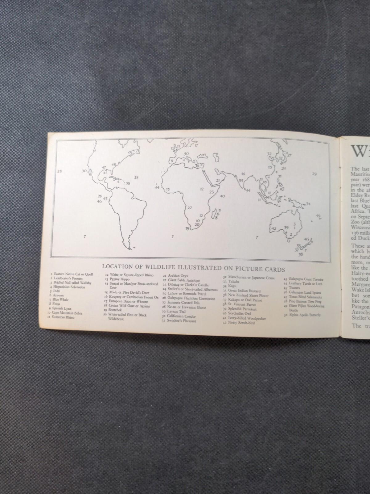 Brooke Bond Tea Wildlife in Danger Picture Card Album Complete Set