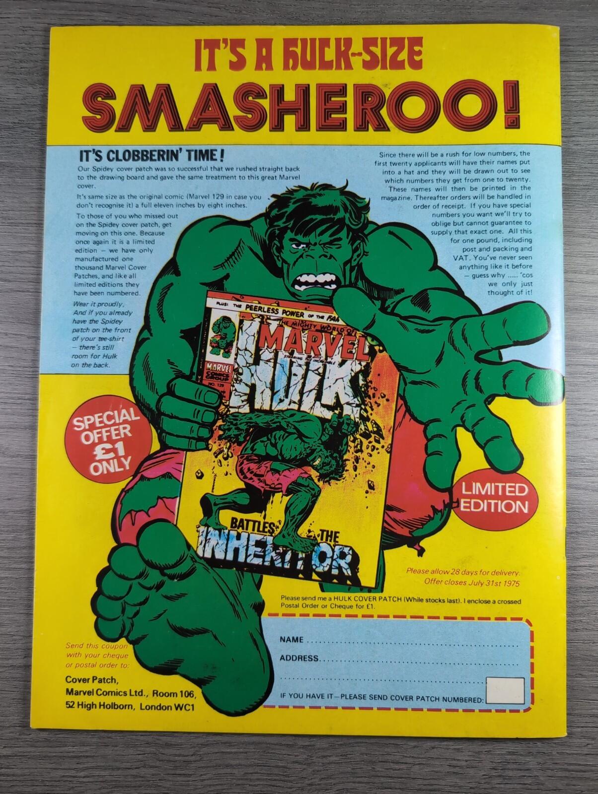 Spider-Man Comics Weekly No 125 Marvel Comics UK 5th July 1975 Vintage Comic