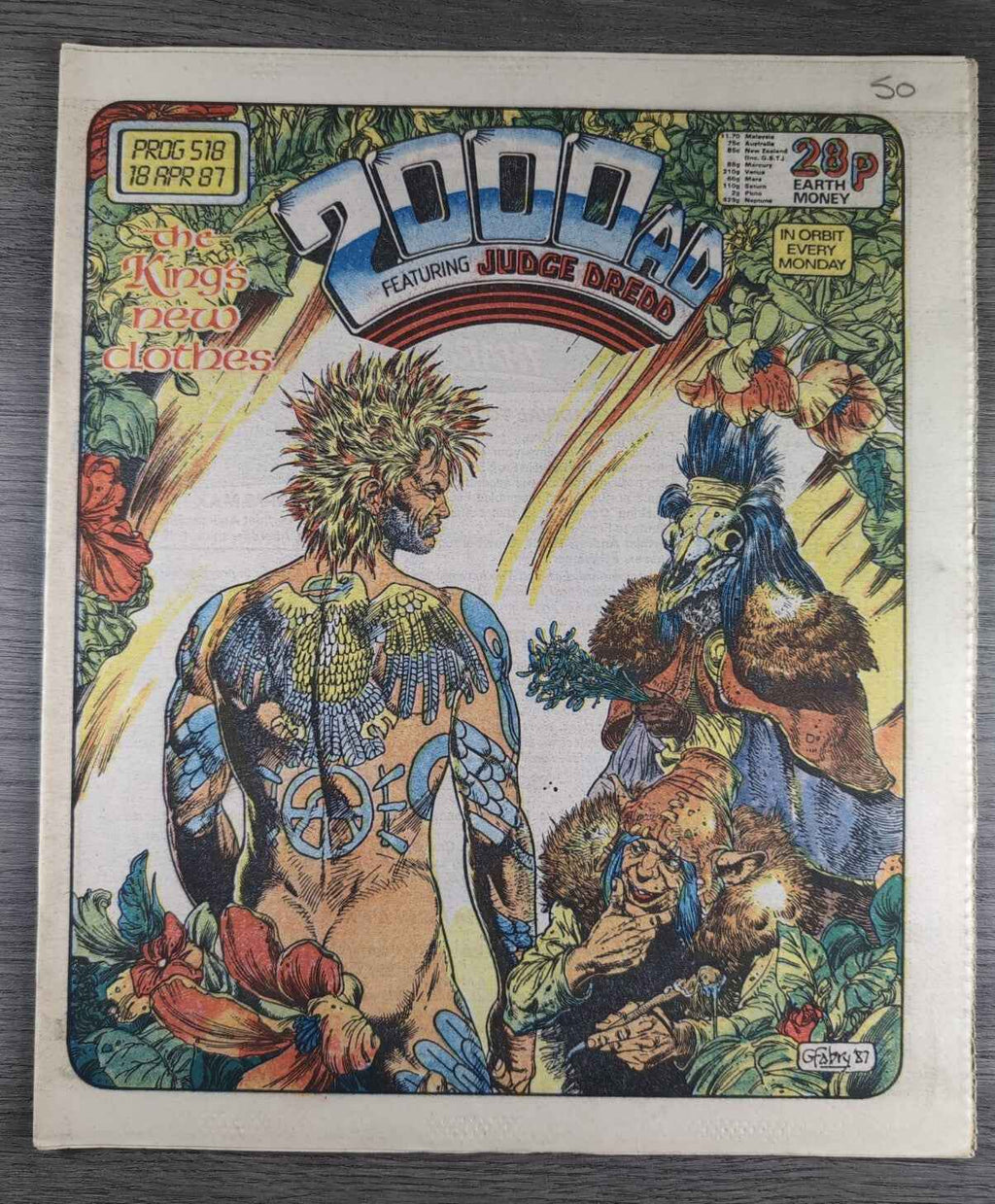 2000AD Prog 518 Featuring Judge Dread Comic 18th April 1987 Vintage Retro Comic