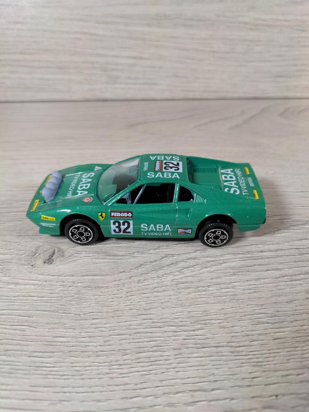 Burago Green Ferrari 308 GBT Model No 4117  1:43 Scale Diecast Car - Retrorama UK
