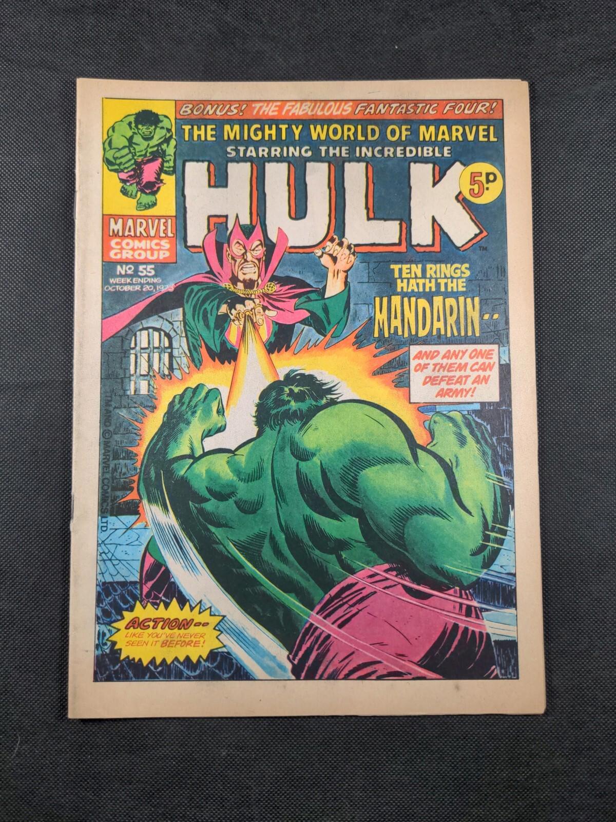 Mighty World of Marvel Issue No 55 October 1973 Vintage Marvel UK Comic - Retrorama UK