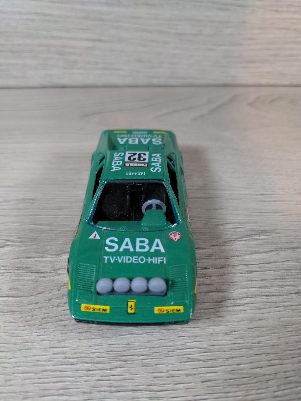 Burago Green Ferrari 308 GBT Model No 4117  1:43 Scale Diecast Car - Retrorama UK