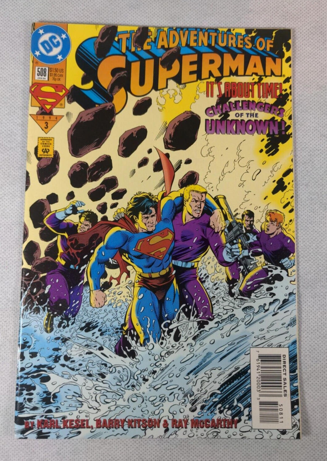 DC Comics The Adventures Of Superman #508 January 1994 Vintage Comic - Retrorama UK