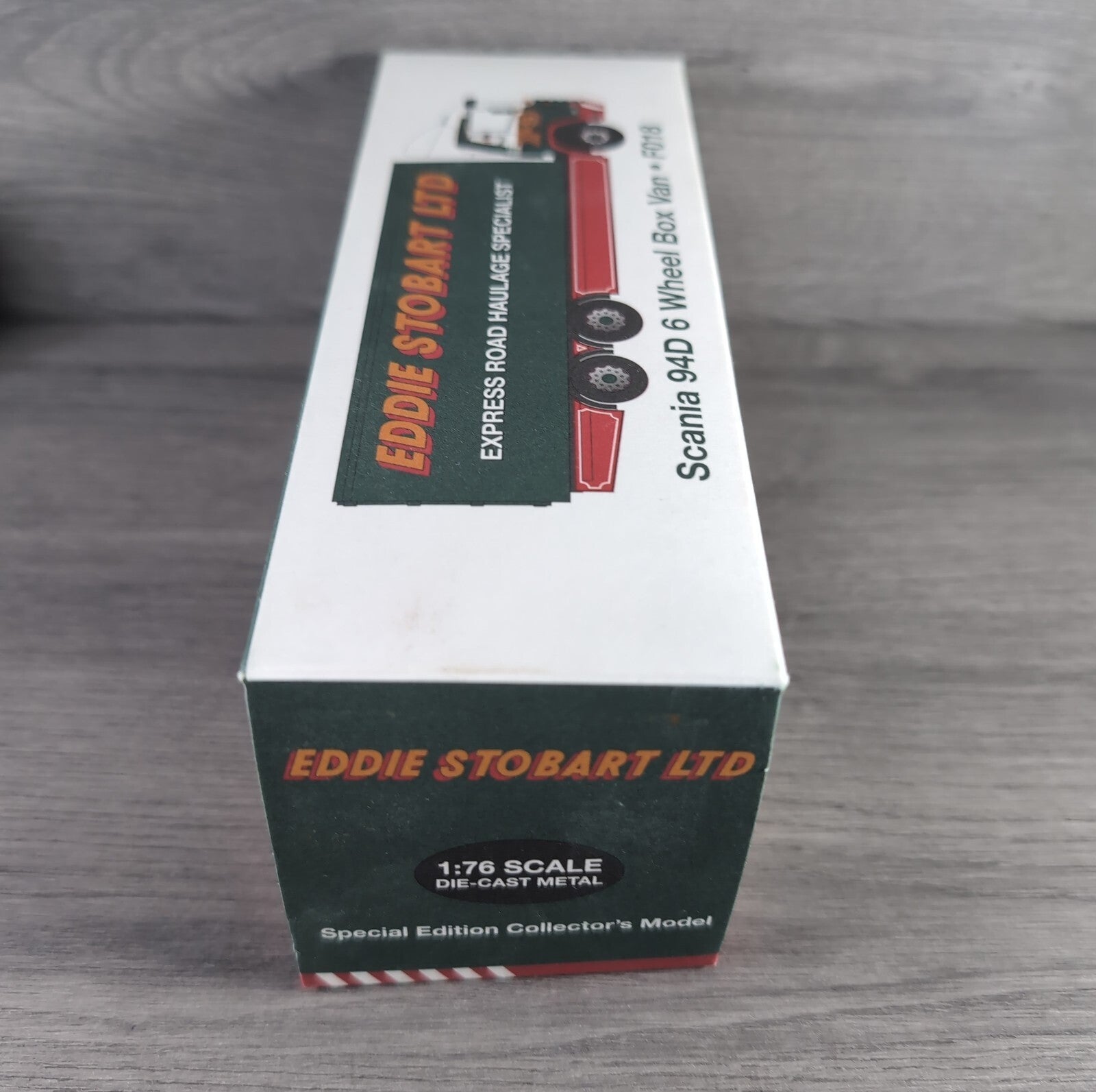 Atlas Editions Eddie Stobart Scania 94D 6 Wheel Box Van F018 Die-Cast 1:76 Scale
