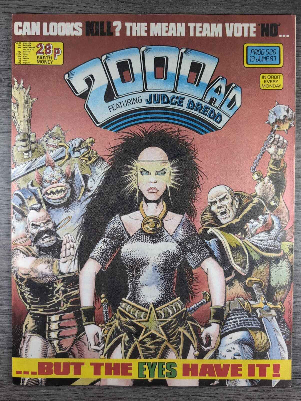 2000AD Prog 526 Featuring Judge Dread Comic 13th June 1987 Vintage Retro Comic