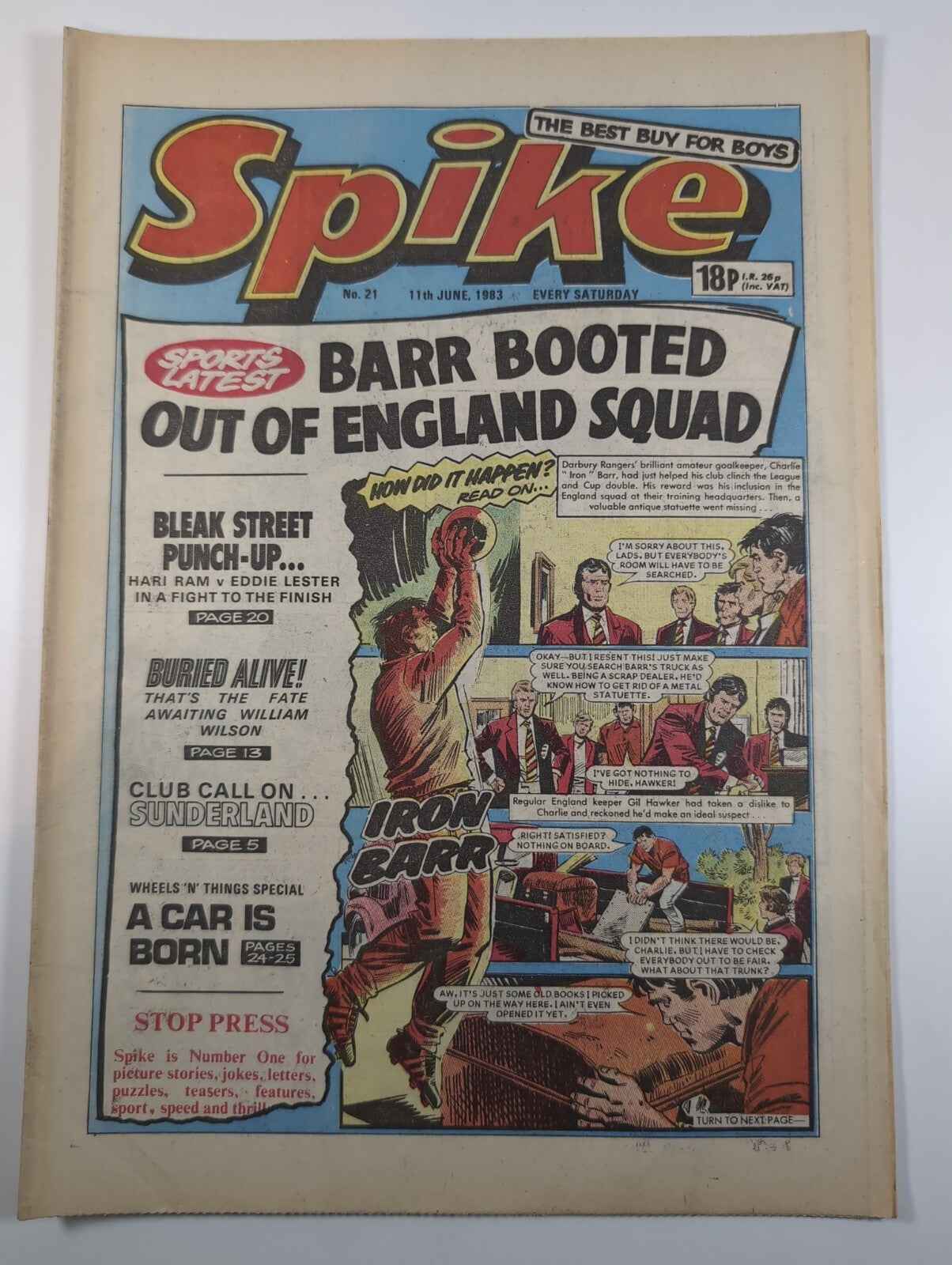 Spike Comic Issue No. 21 June 11th 1983 D.C Thomson Vintage Retro Comic