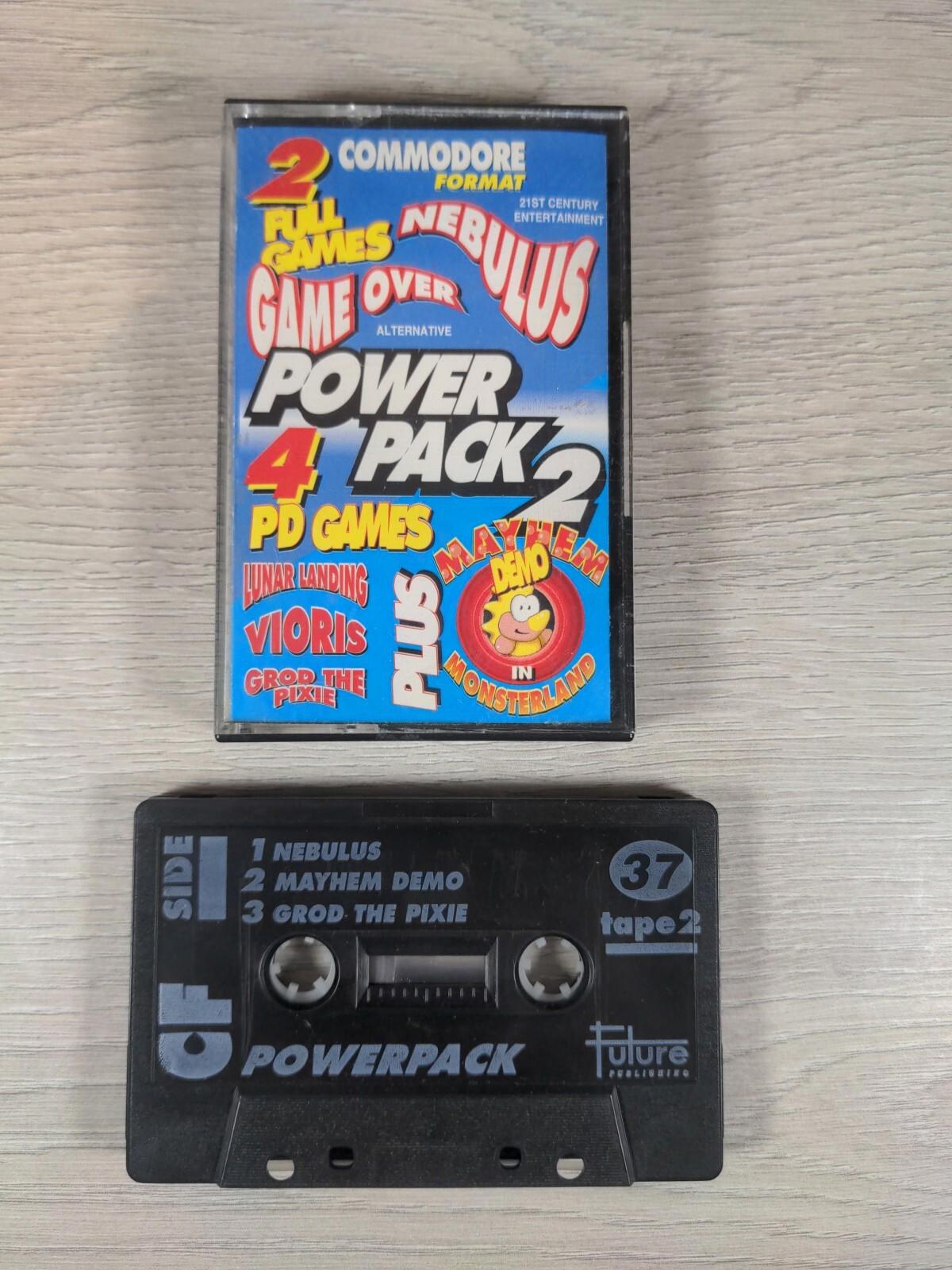 Power Pack 2 Tape 37 Vioris Commodore 64 C64 Game Cassette Tested & Working