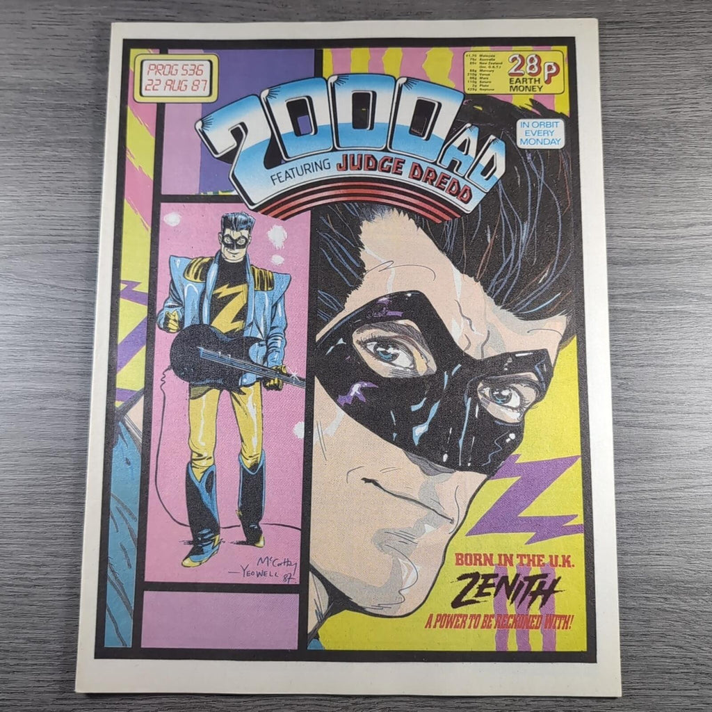 2000AD Prog 536 Featuring Judge Dredd 22nd August 1987 Vintage Comic