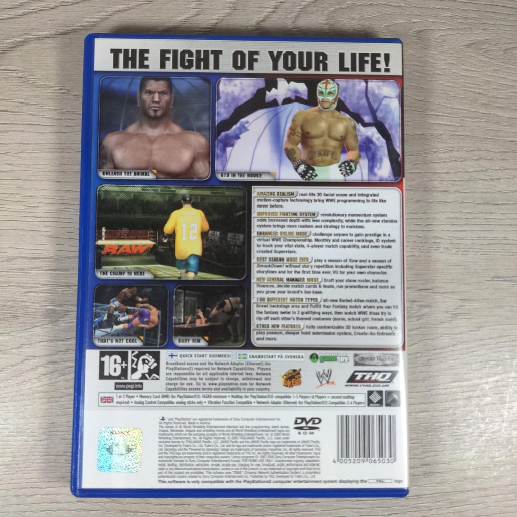 Smack Down Vs Raw 2006 Playstation 2 PS2 Game + Manual