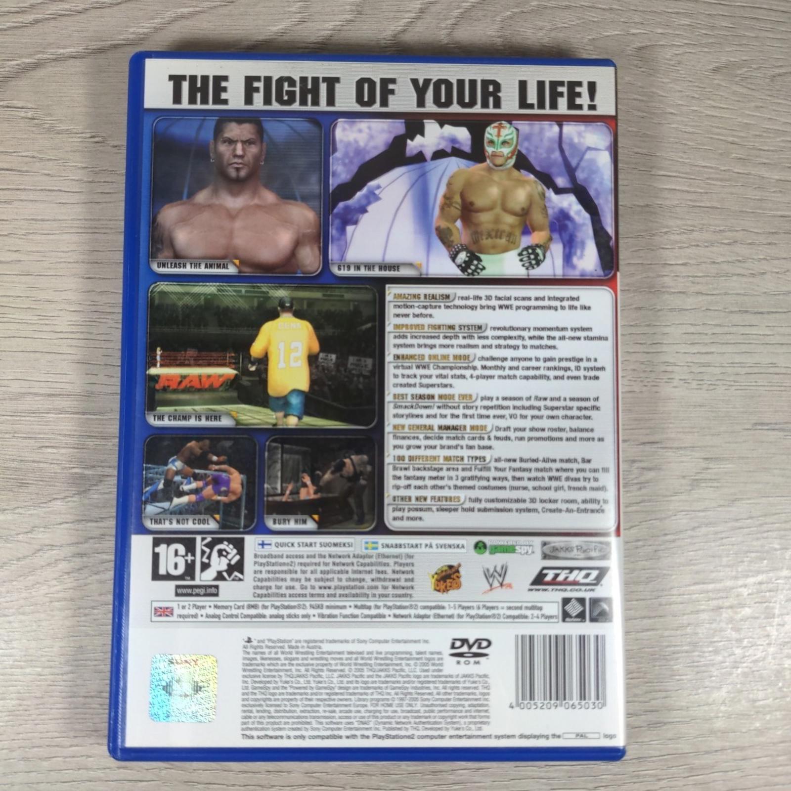 Smack Down Vs Raw 2006 Playstation 2 PS2 Game + Manual