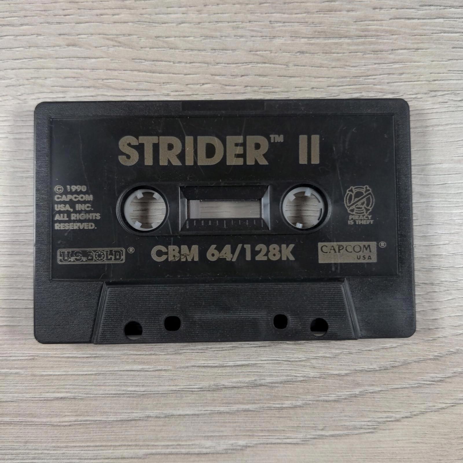 Strider 2 Commodore 64 C64 Video Game Cassette Capcom Tested & Working No Manual