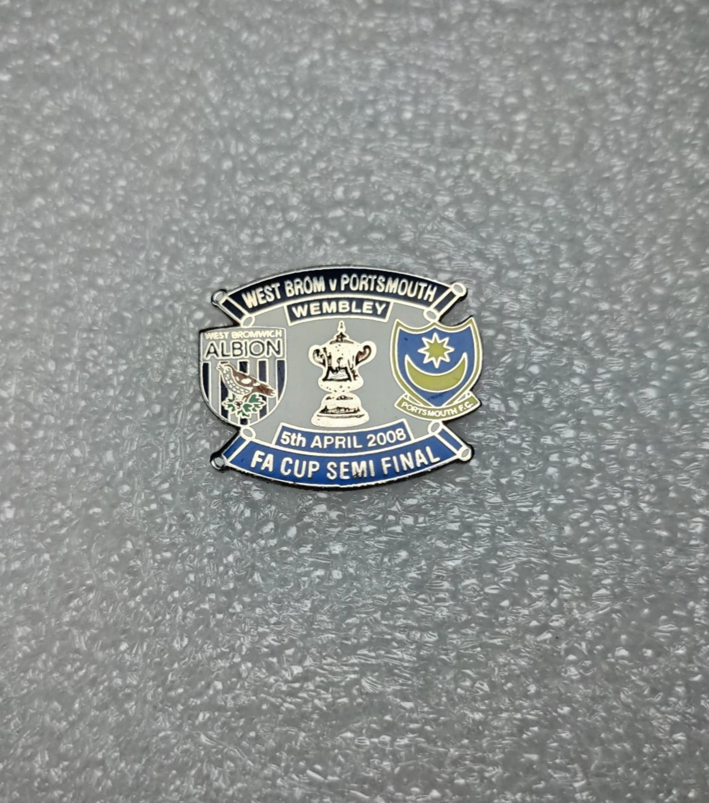 West Brom v Portsmouth FA Semi Cup Final 2008 Wembley Pin Badge - Retrorama UK