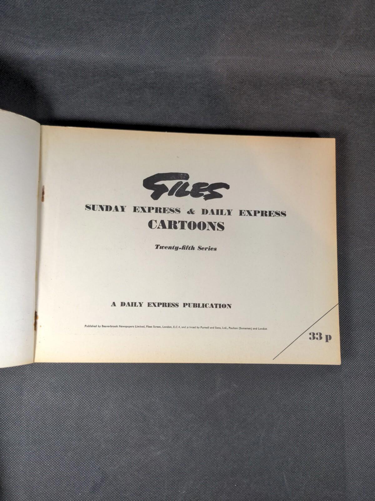 Giles Annual -Vintage 1970 Twenty Fifth Series Cartoon Book - Unclipped