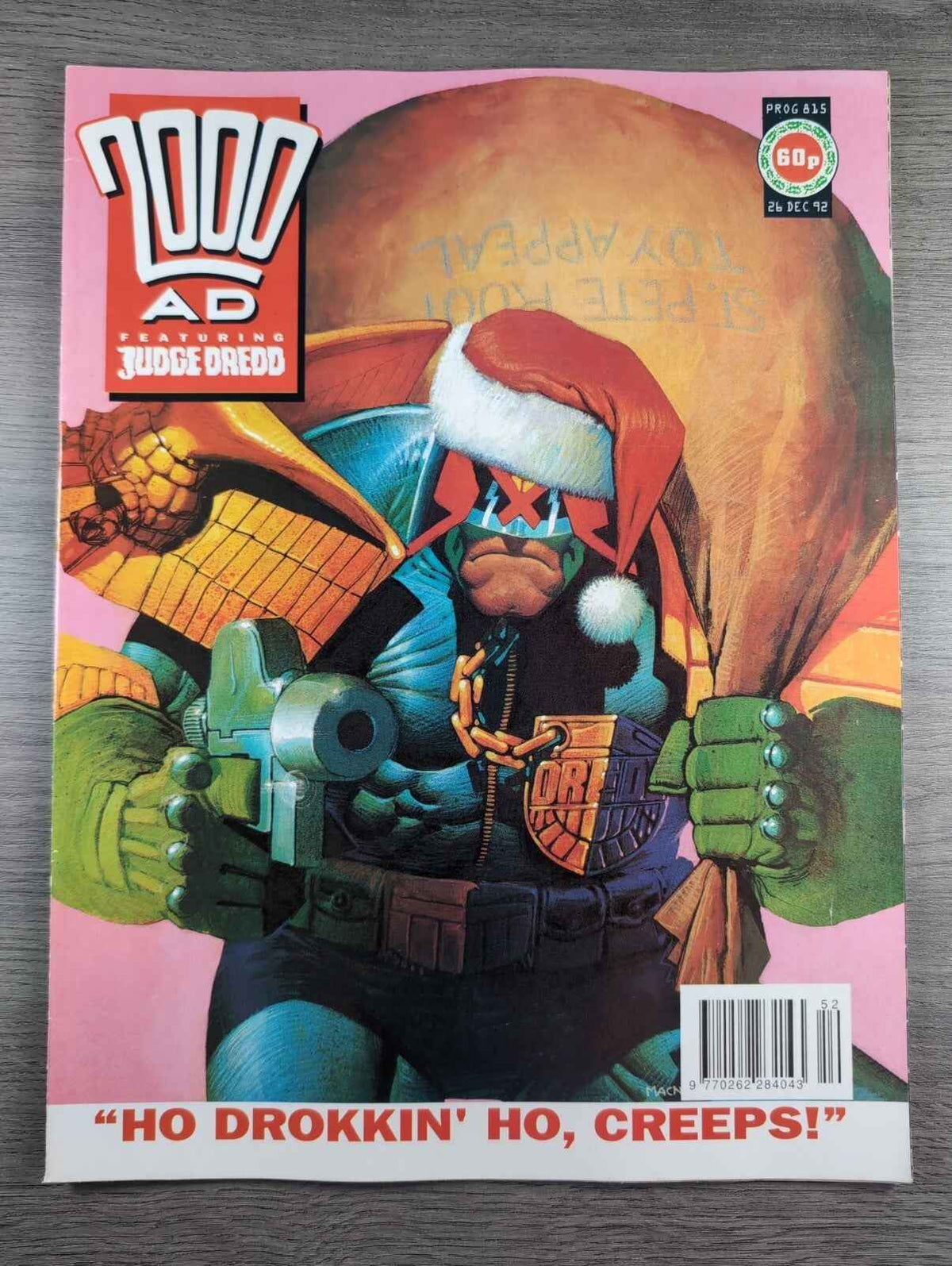 2000AD Prog 815 Featuring Judge Dredd Comic 26th Dec 1992 Vintage Retro Comic
