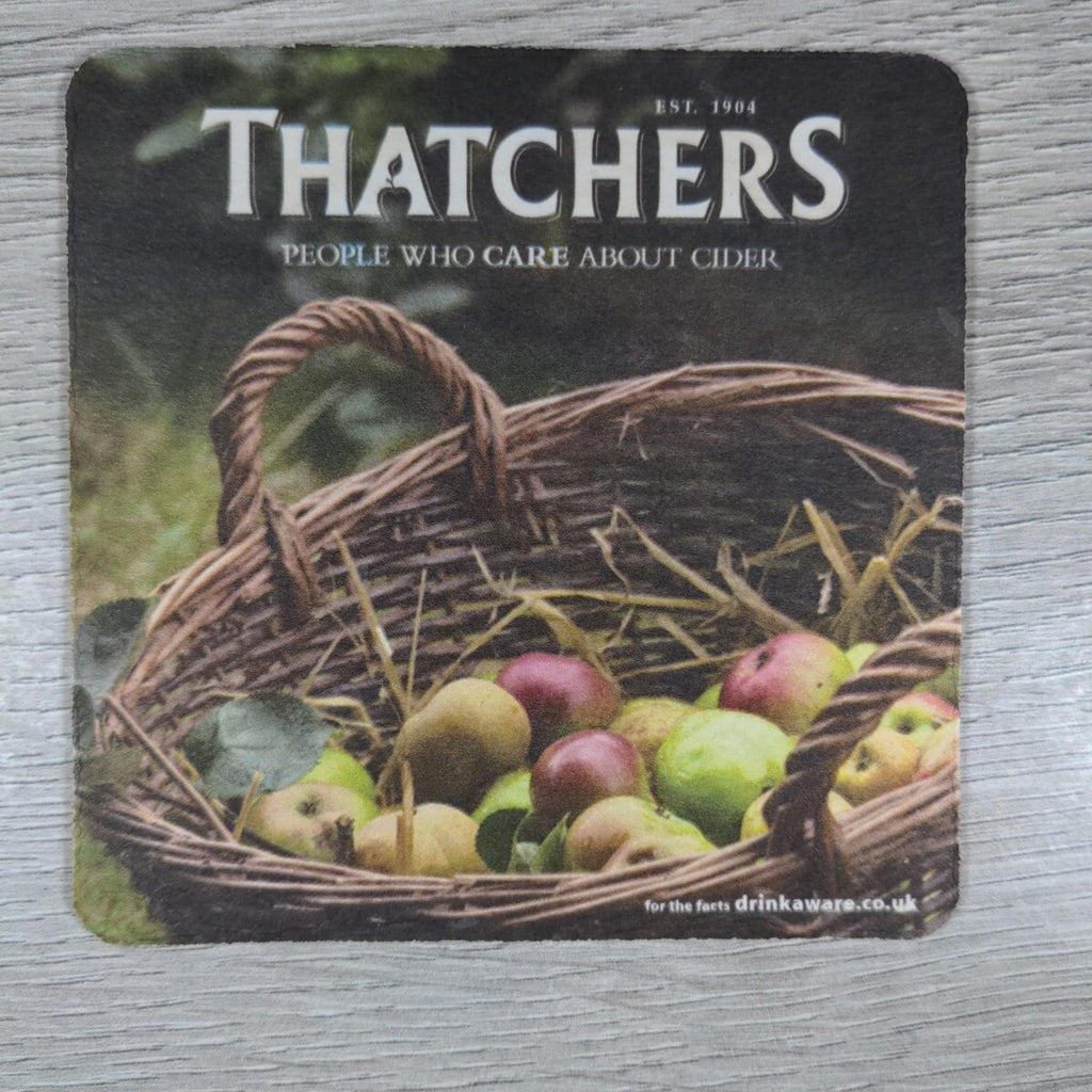 Thatchers Cider 3 x Vintage Beer Mats Pub Bar Coaster Breweriana - Retrorama UK