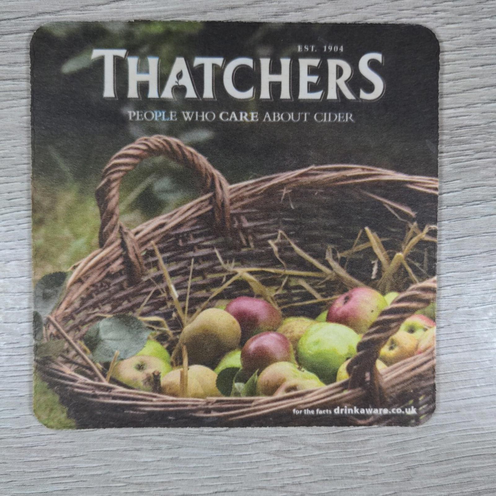 Thatchers Cider 3 x Vintage Beer Mats Pub Bar Coaster Breweriana - Retrorama UK