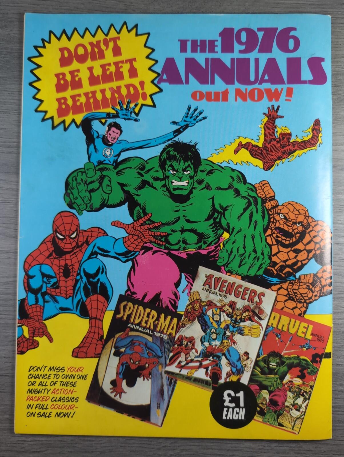 Spider-Man Comics Weekly No 140 Marvel Comics UK 18th October 1975 Vintage Comic
