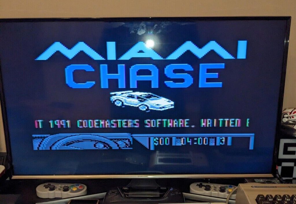 Miami Chase Commodore 64 C64 Video Game Cassette Code Masters Tested & Working