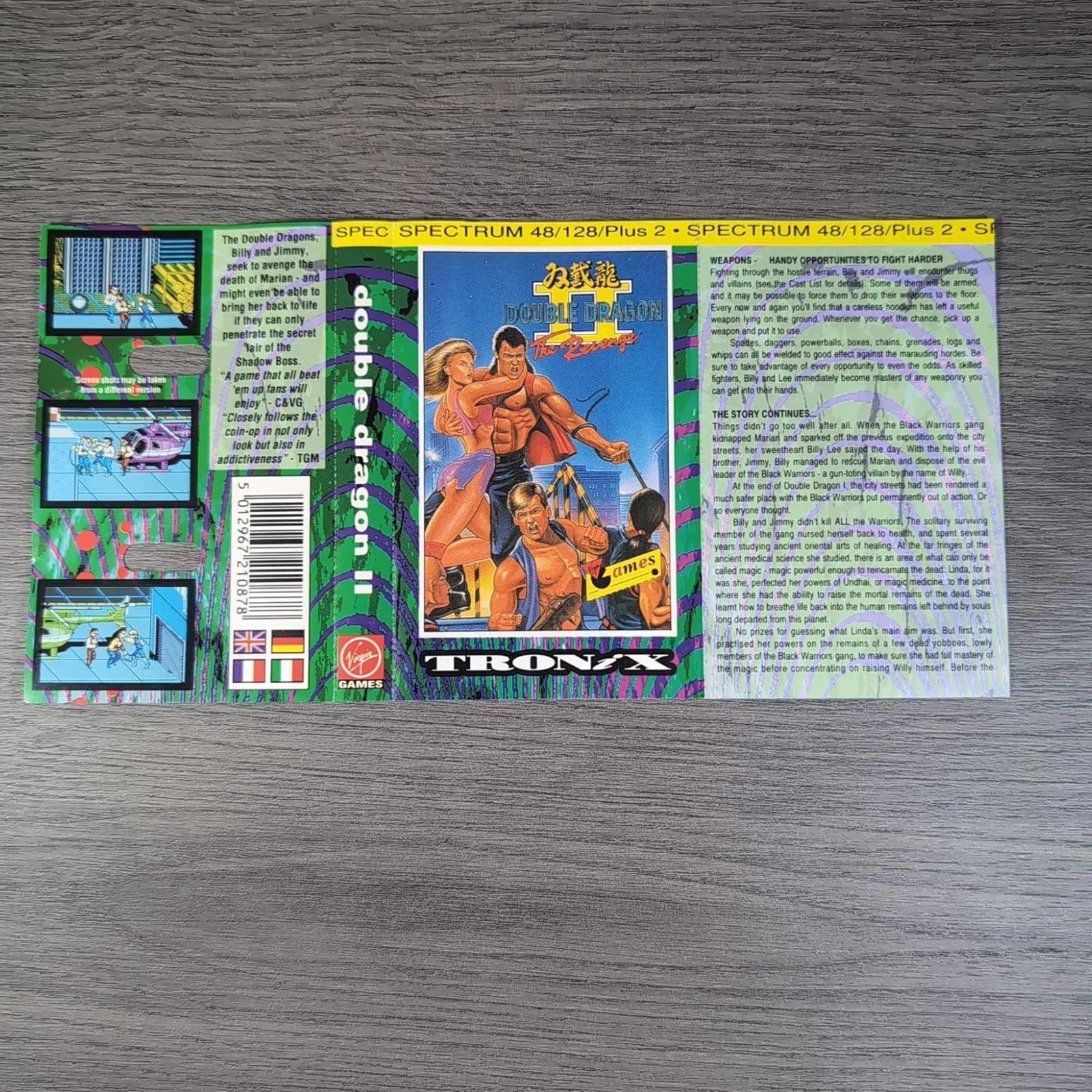Double Dragon II The Revenge ZX Spectrum 48K 128K Game Cassette Tested & Working - Retrorama UK