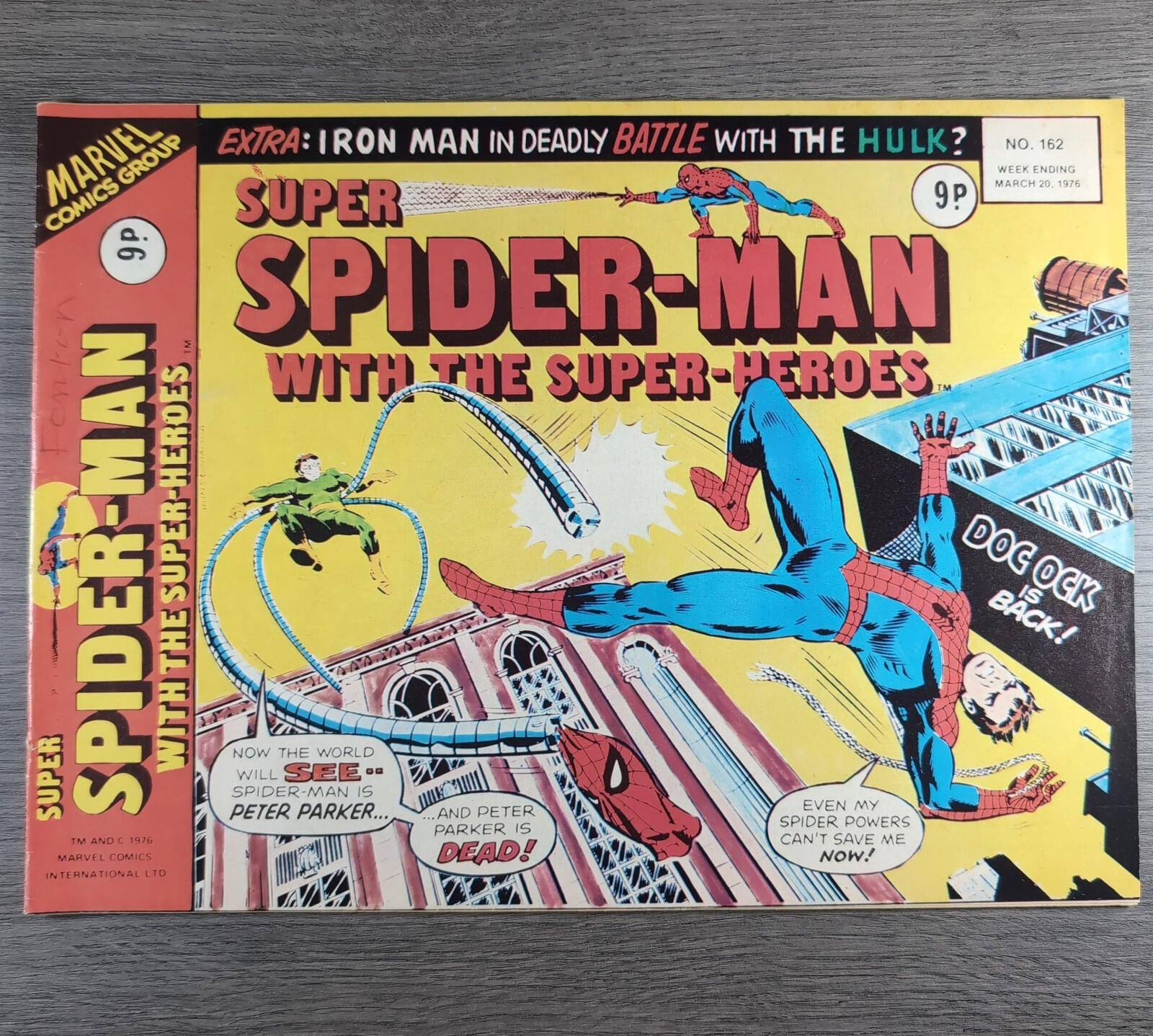 Super Spider-Man With The Super Heroes No. 162 Marvel Comics 20th March 1976