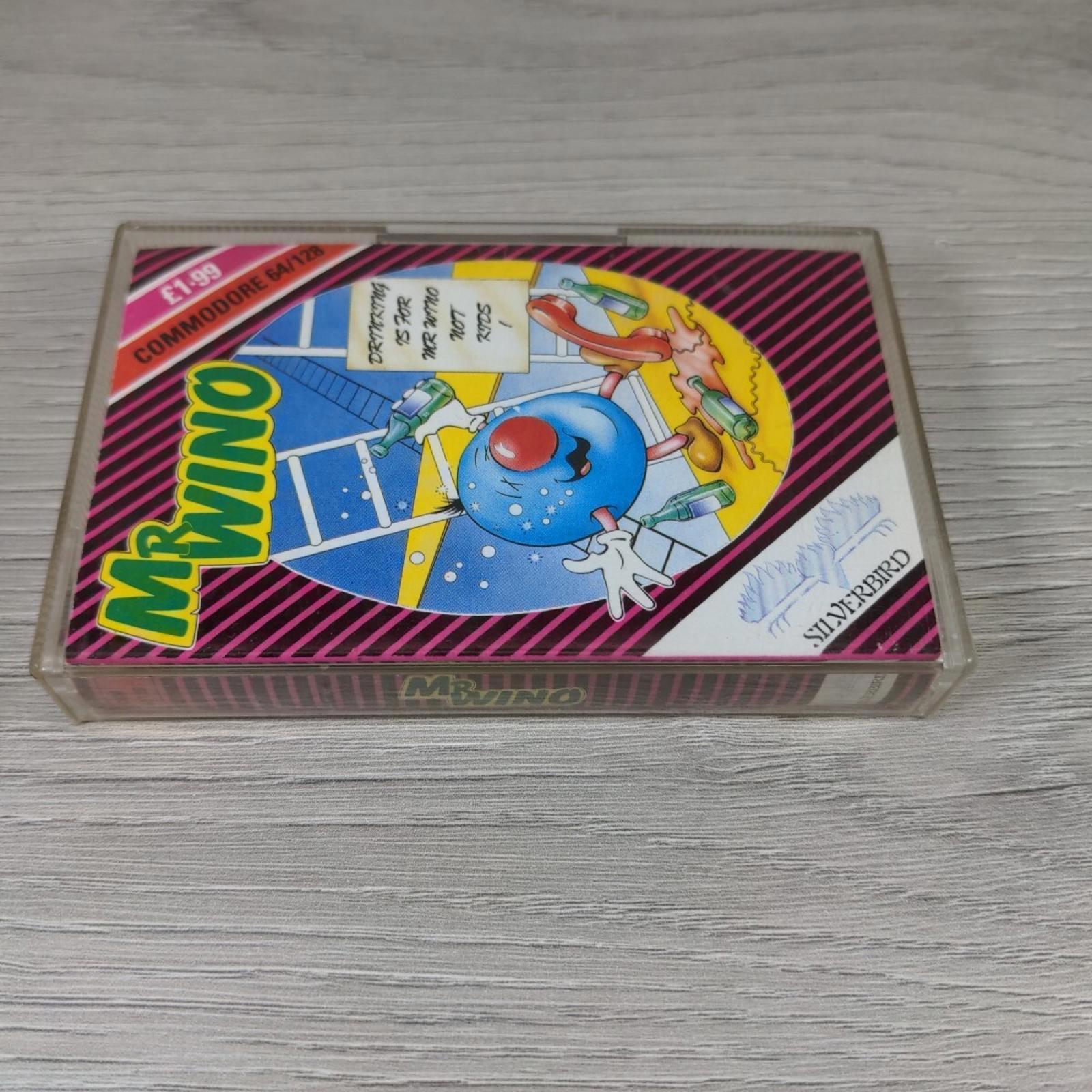 Mr Wino Commodore 64 C64 Video Game Cassette Silverbird Tested & Working