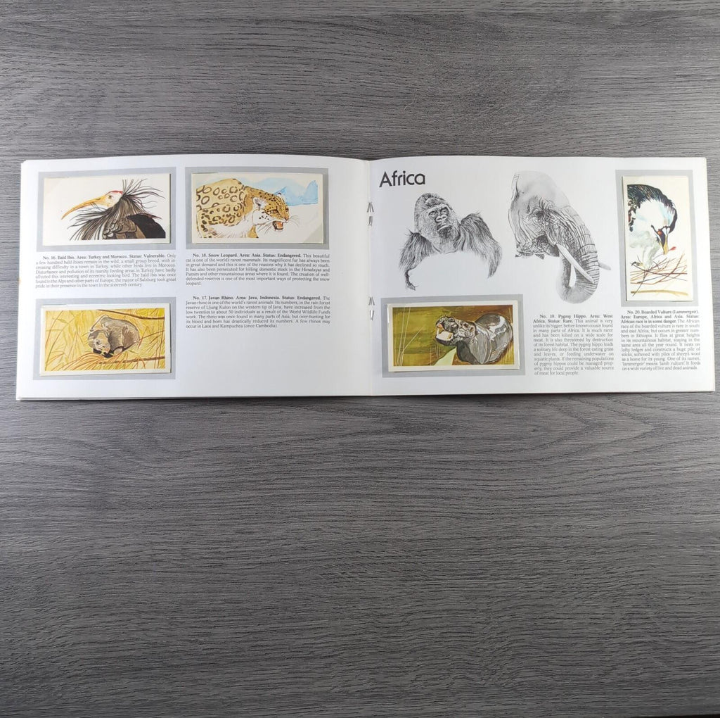 Brooke Bond Tea Picture Cards Album Vanishing Wildlife Complete Set