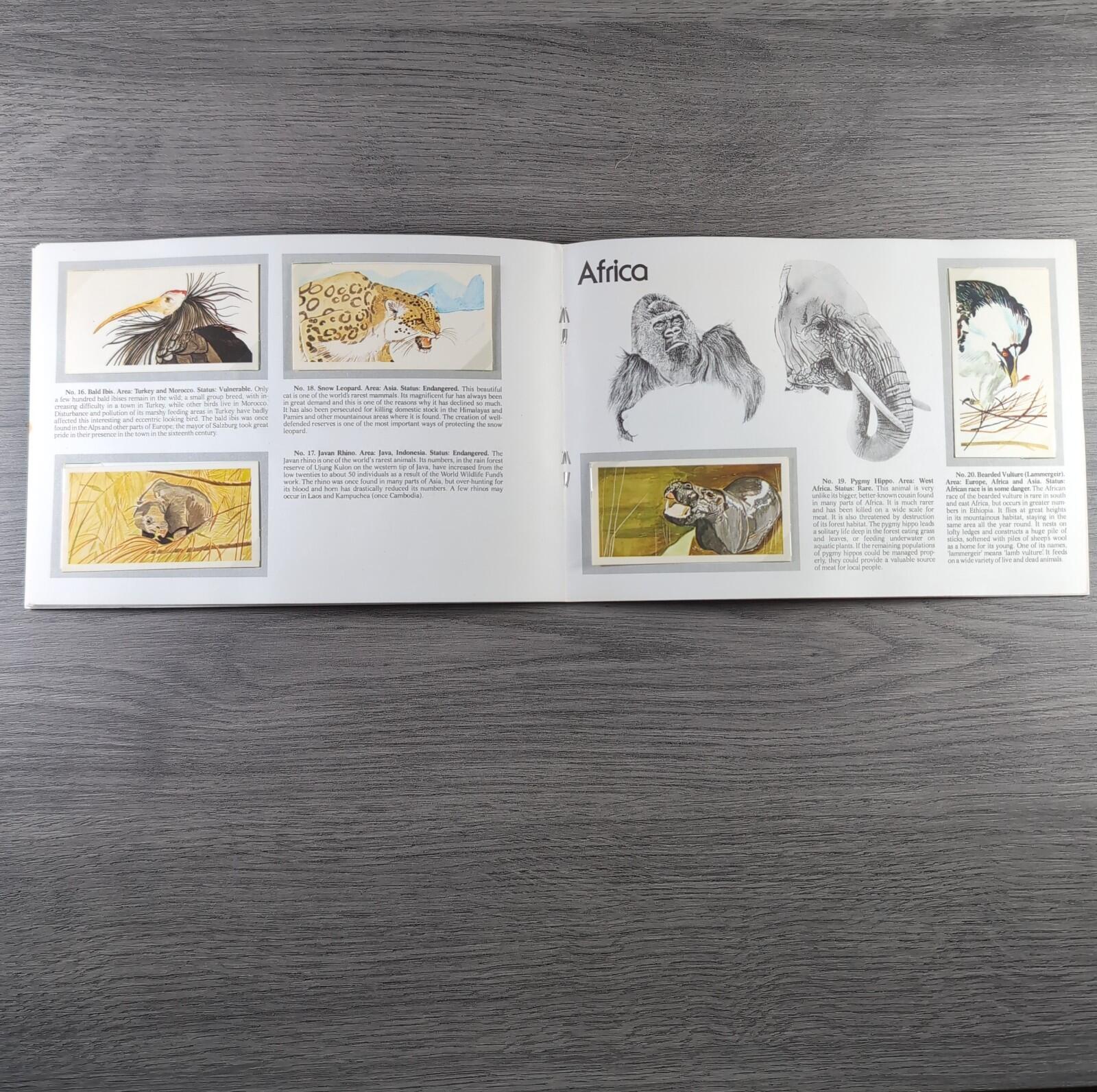 Brooke Bond Tea Picture Cards Album Vanishing Wildlife Complete Set