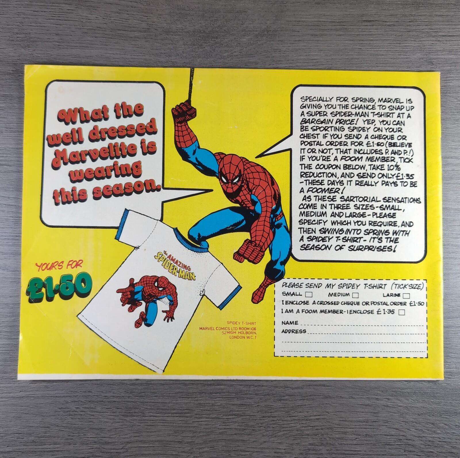 Super Spider-Man With The Super Heroes No. 167 Marvel Comics 24th April 1976