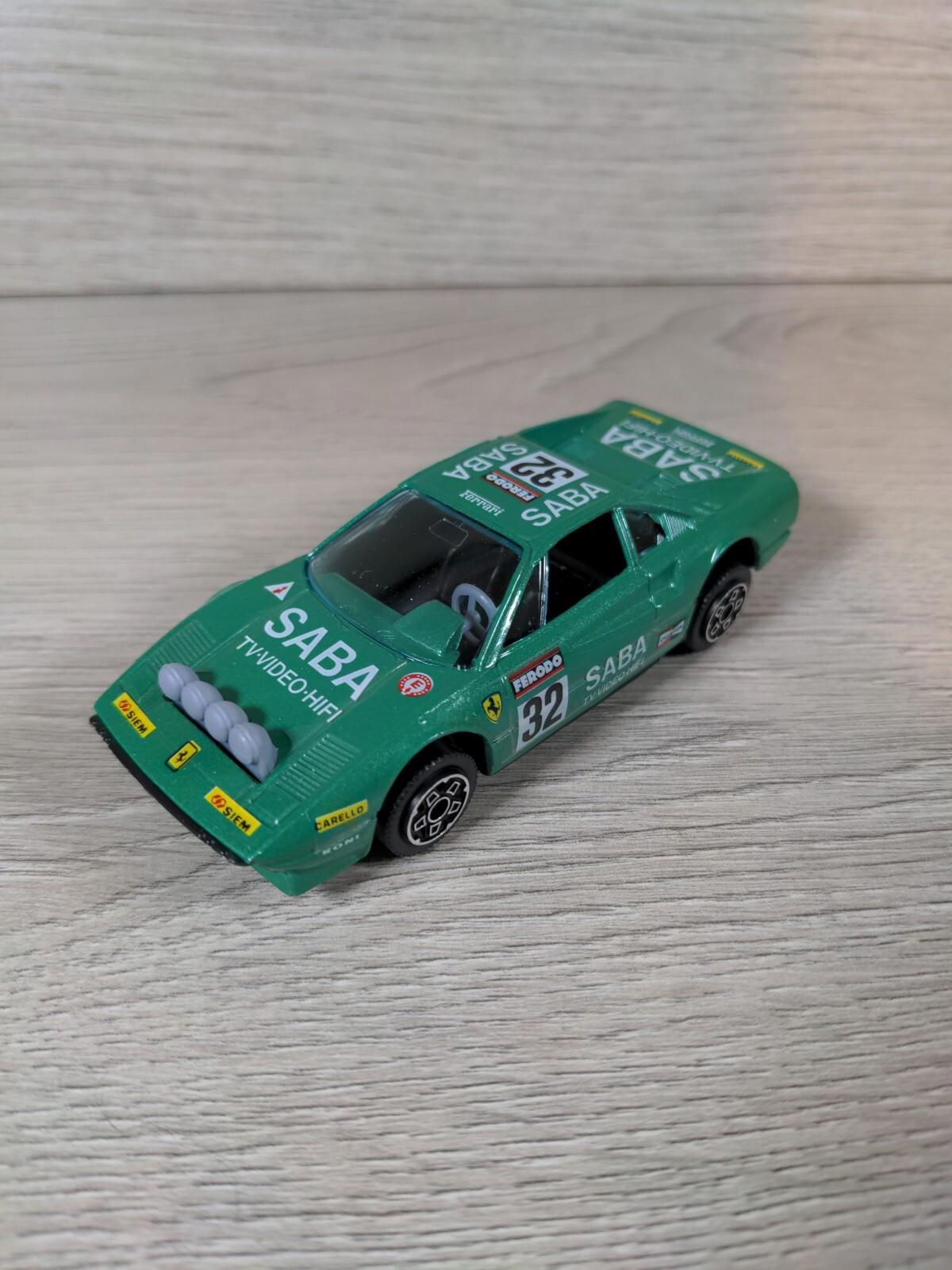 Burago Green Ferrari 308 GBT Model No 4117  1:43 Scale Diecast Car - Retrorama UK