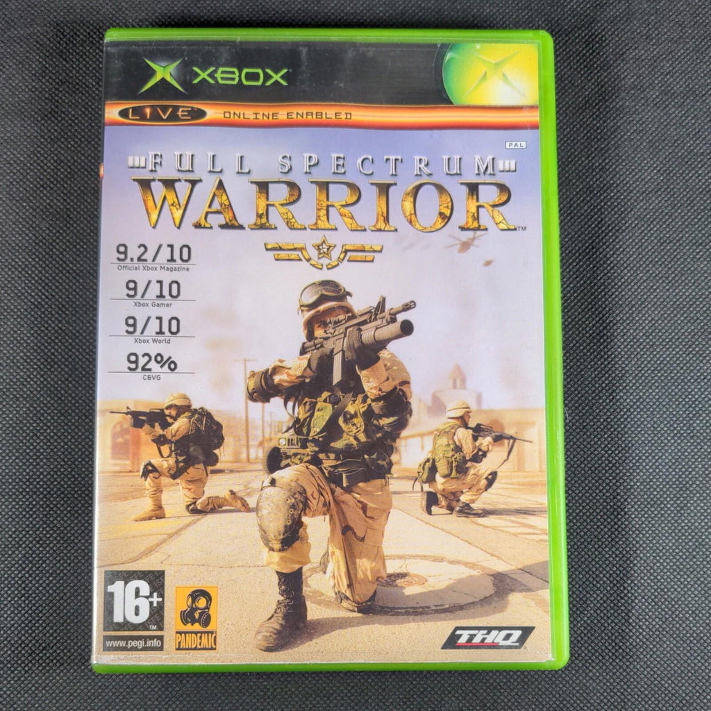 Full Spectrum Warrior Microsoft Xbox Original Combat Game Age 16+ PAL Region