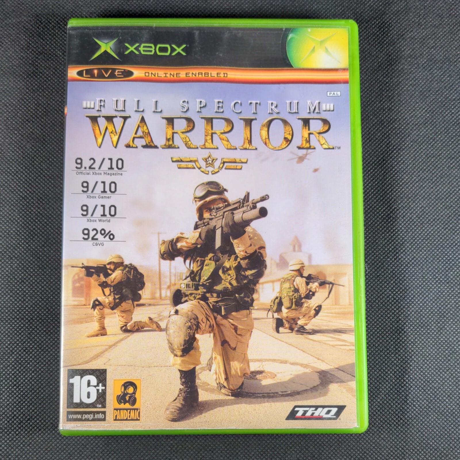 Full Spectrum Warrior Microsoft Xbox Original Combat Game Age 16+ PAL Region