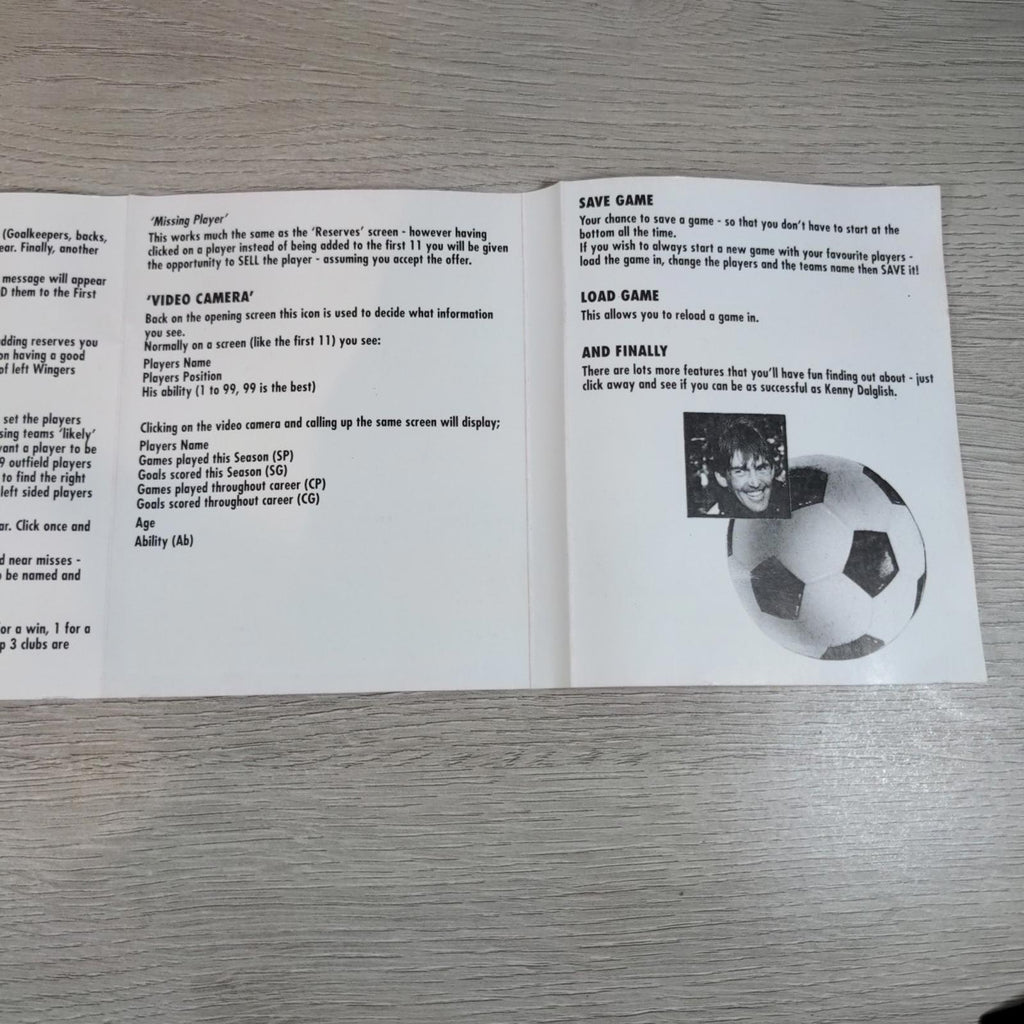Kenny Dalglish Soccer Manager ZX Spectrum 48/128K Game Cassette Tested & Working