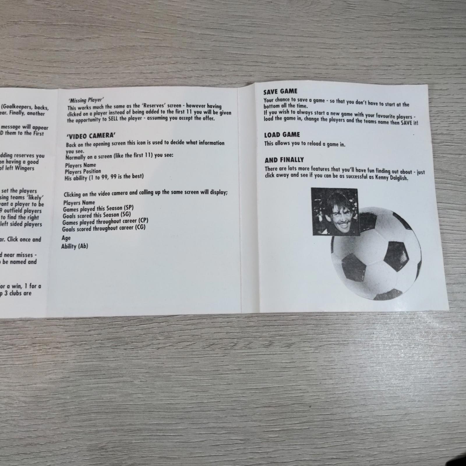 Kenny Dalglish Soccer Manager ZX Spectrum 48/128K Game Cassette Tested & Working