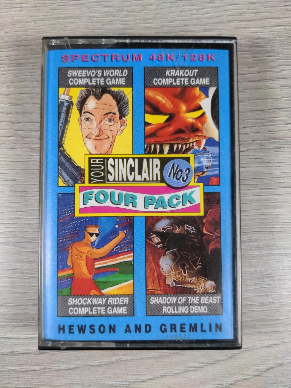 Your Sinclair Four Pack No3 Dec 1990 ZX Spectrum Game Cassette Tested & Working