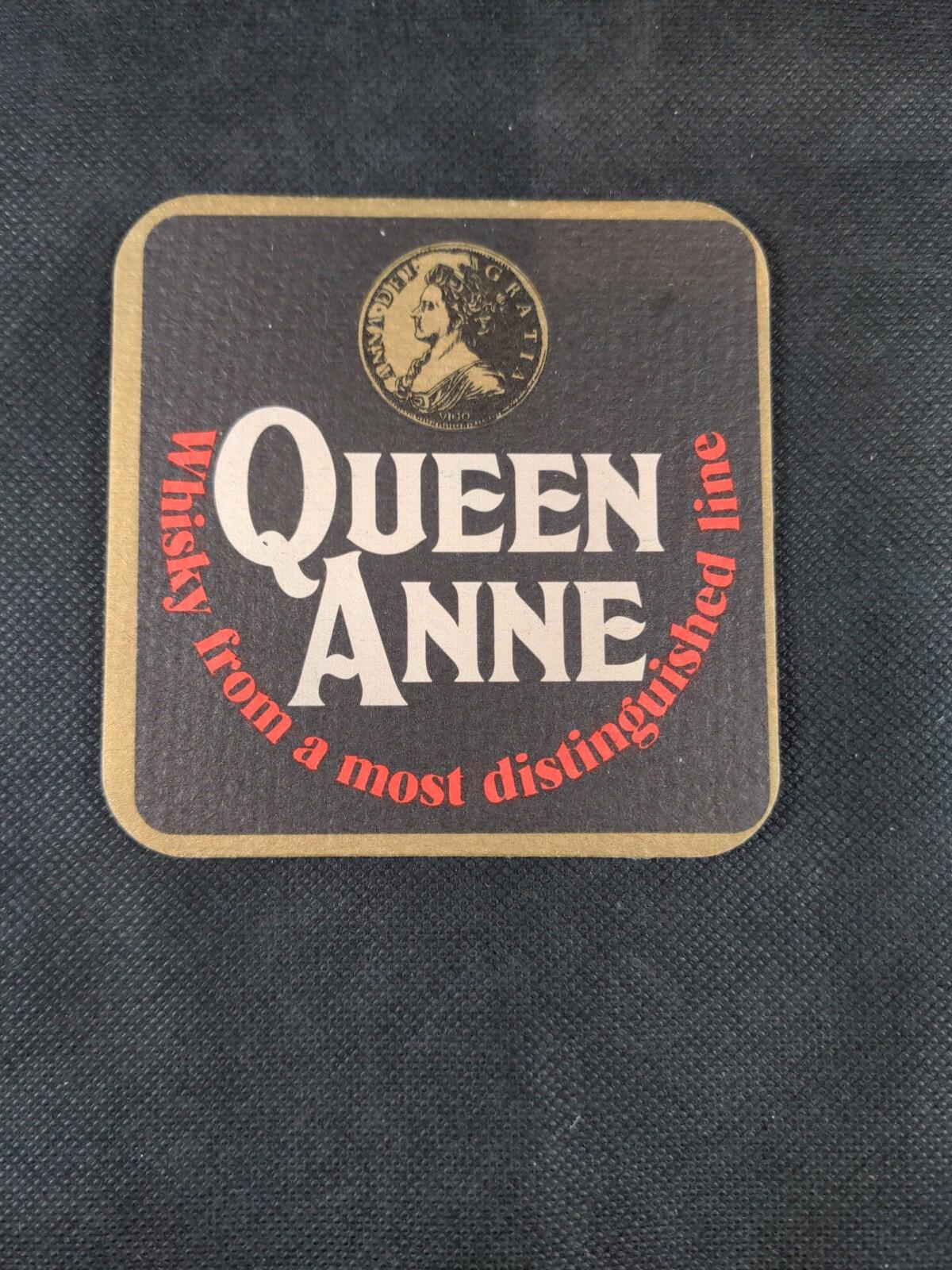 2 Vintage Beer Mats Queen Anne Whiskey - Retrorama UK
