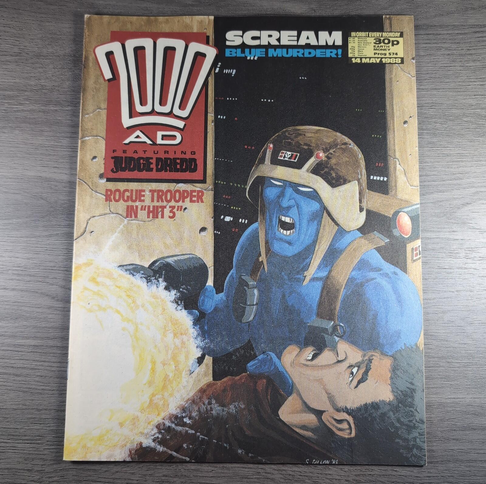 2000AD Prog 574  Featuring Judge Dredd 14th May 1988 Vintage Comic