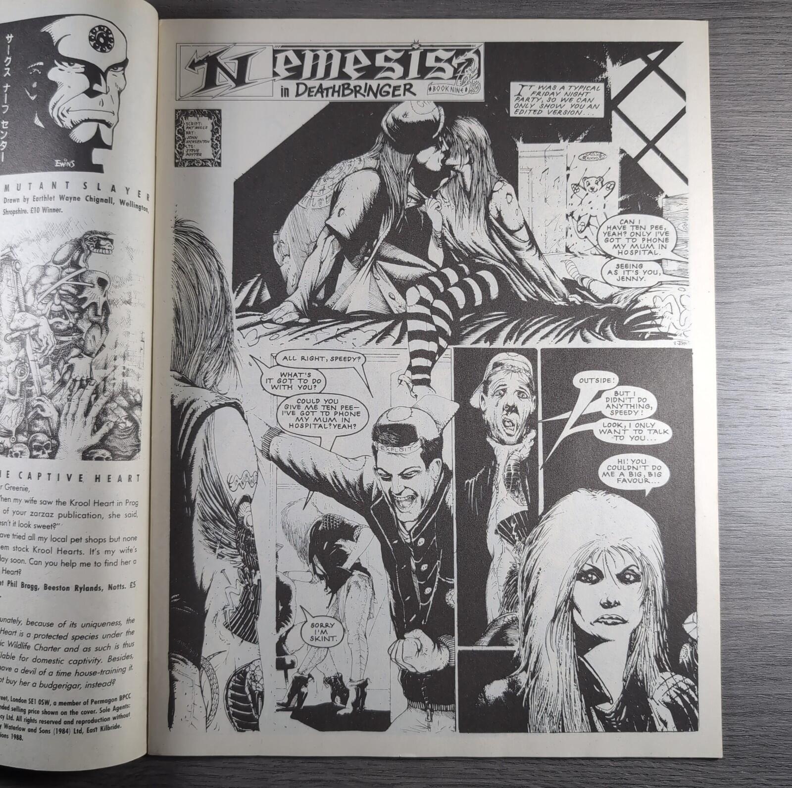2000AD Prog 587 Featuring Judge Dredd 13th August 1988 Vintage Comic
