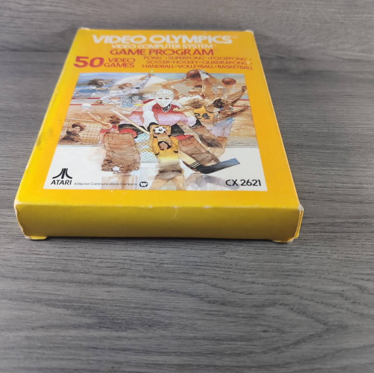 Video Olympics Atari 2600 Game CX2621 Cartridge & Manual Boxed Tested & Working